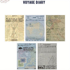 50 Sheets Retro Scrapbooking Label Diary Album Stationery Art Journal Planner