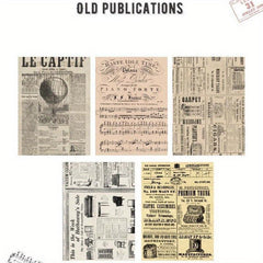 50 Sheets Retro Scrapbooking Label Diary Album Stationery Art Journal Planner