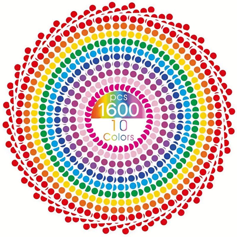 1600pcs 1 2 Inch Round Coding Labels Circle Dot Stickers 10 Assorted Colors