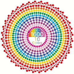 1600pcs 1 2 Inch Round Coding Labels Circle Dot Stickers 10 Assorted Colors