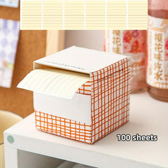 250 Sheets Pull Out Scroll Label Sticky Notes Tearable Memo Blank Tag Stickers