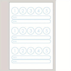100 Sheets 1pc Notebook Sticky Notes 5 Plan Monthly Work Grid Goal Check