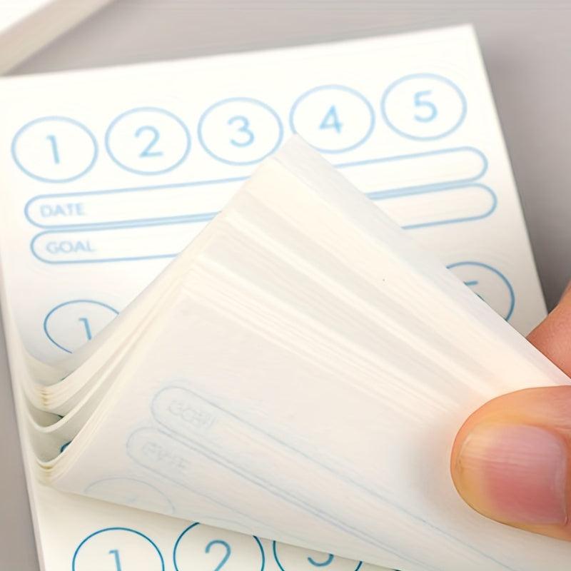 100 Sheets 1pc Notebook Sticky Notes 5 Plan Monthly Work Grid Goal Check