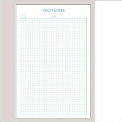 100 Sheets 1pc Notebook Sticky Notes 5 Plan Monthly Work Grid Goal Check