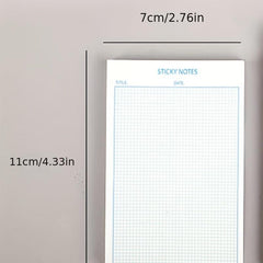 100 Sheets 1pc Notebook Sticky Notes 5 Plan Monthly Work Grid Goal Check