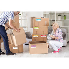 20 Sheets 6 Colors Copper Printed 90x42mm Moving Labels Pack