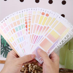 20 Sheets Gradient Orange Label Index Stickers