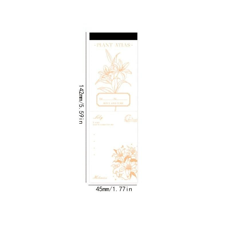30 Pcs Romantic Flower Time Memo Pad Retro Botanical Notes