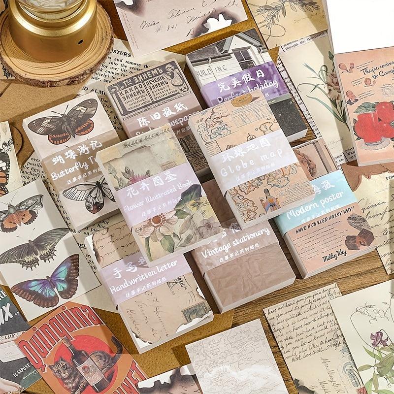 60 Sheets Retro Stationery Set for Journal and Scrapbook
