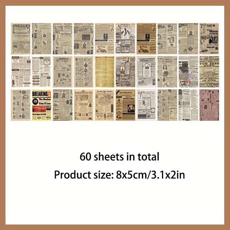 60 Sheets Retro Stationery Set for Journal and Scrapbook