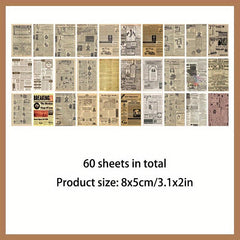 60 Sheets Retro Stationery Set for Journal and Scrapbook