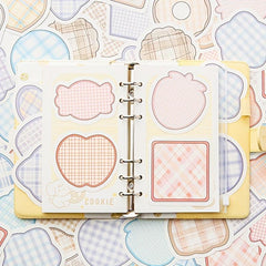 100 Sheets Cartoon Shaped Note Paper Lovely Plaid Stripes Memo Paper