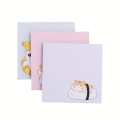 6pcs Cartoon Hamster Memo Pad Sticky Notes Various Styles