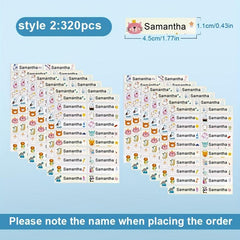 Custom Name Sticker Waterproof Personalized Office School Supplies Tag