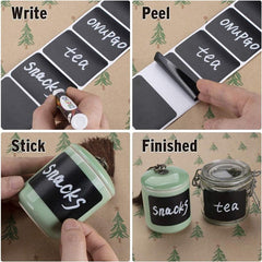 Chalkboard Labels 120pcs Waterproof Blackboard Stickers With Marker