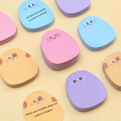 4pcs 240 Sheets Cartoon Expression Sticky Notes Colorful Stickers