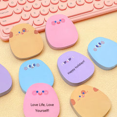 4pcs 240 Sheets Cartoon Expression Sticky Notes Colorful Stickers