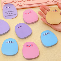 4pcs 240 Sheets Cartoon Expression Sticky Notes Colorful Stickers