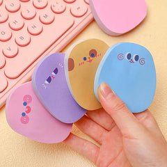 4pcs 240 Sheets Cartoon Expression Sticky Notes Colorful Stickers