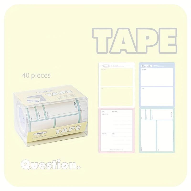 60 Sheets Sticky Notes Roll Labels Stickers Adhesive Name Tags 4 T