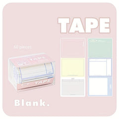 60 Sheets Sticky Notes Roll Labels Stickers Adhesive Name Tags 4 T