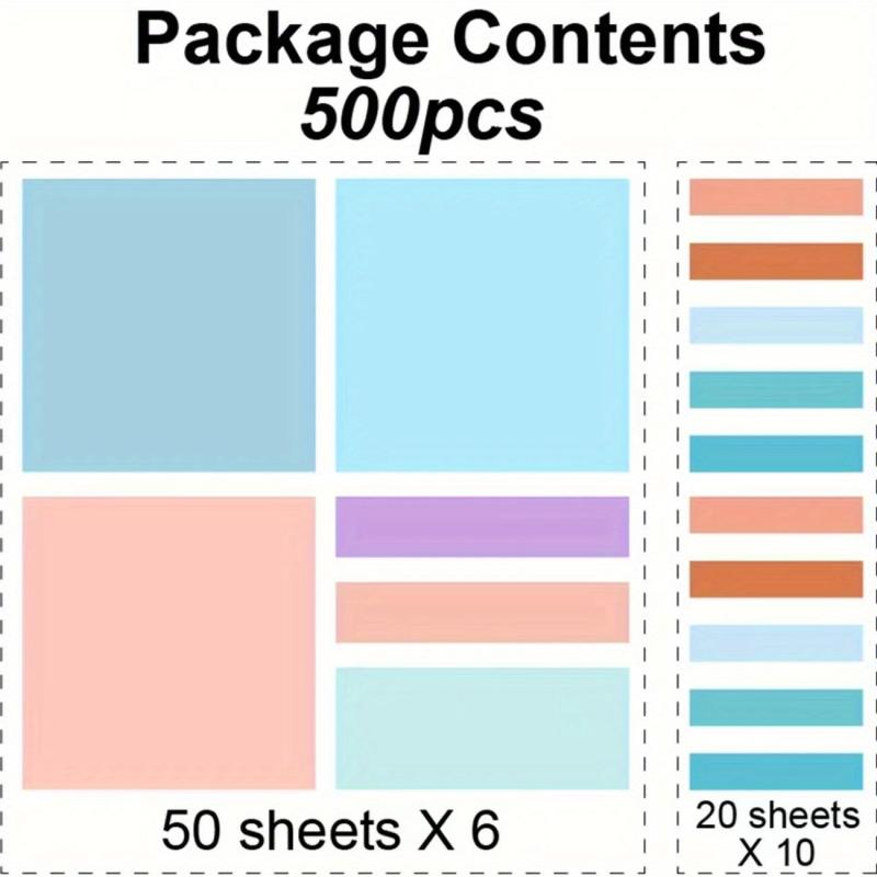 Pet Note Paper for Students, Waterproof, Transparent, 500 Sheets