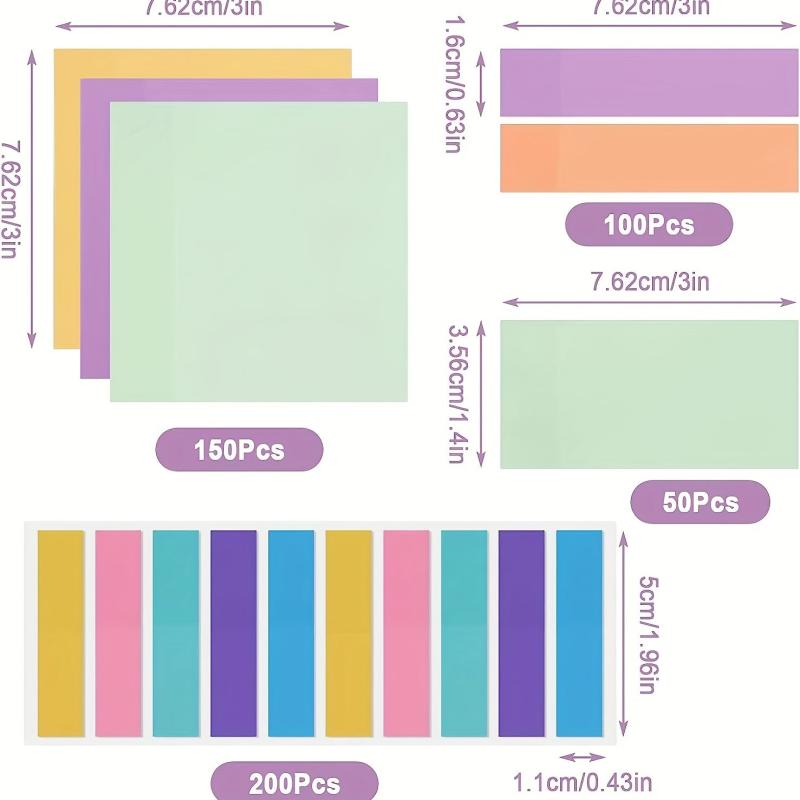 Pet Note Paper for Students, Waterproof, Transparent, 500 Sheets