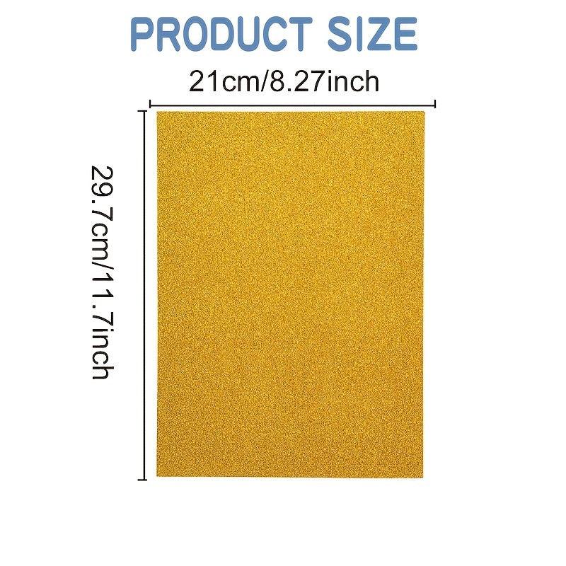 10 Sheets A4 Soft Touch Glitter Card 250gms Assorted Mixed Colors Craft DIY