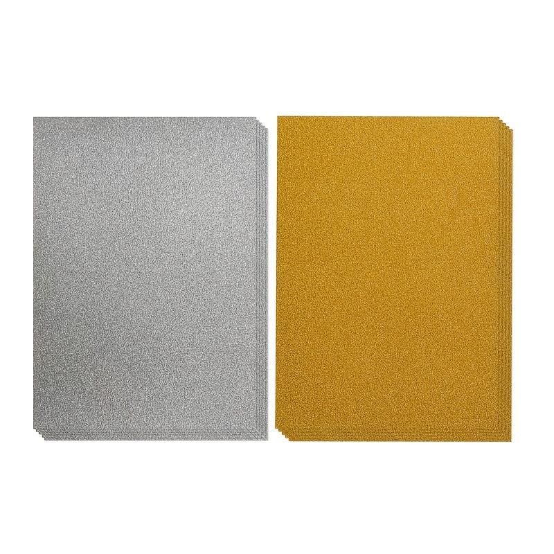 10 Sheets A4 Soft Touch Glitter Card 250gms Assorted Mixed Colors Craft DIY