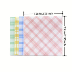 4pcs Colorful Texture Sticky Notes Tearable Memo Paper