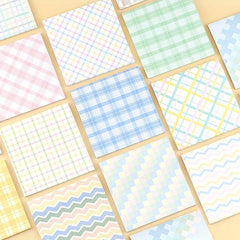 4pcs Colorful Texture Sticky Notes Tearable Memo Paper