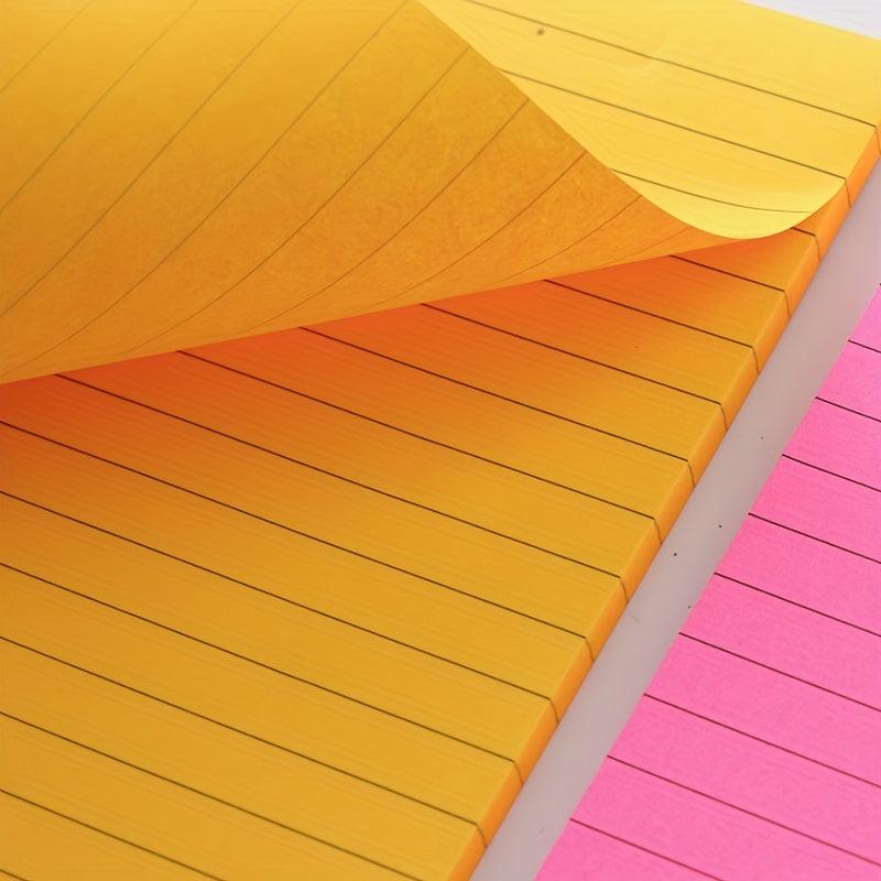 3 Pack 6-Color Adhesive Note Pads 10.16x15.24cm Bright Sticky Notes