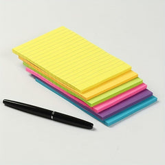 3 Pack 6-Color Adhesive Note Pads 10.16x15.24cm Bright Sticky Notes