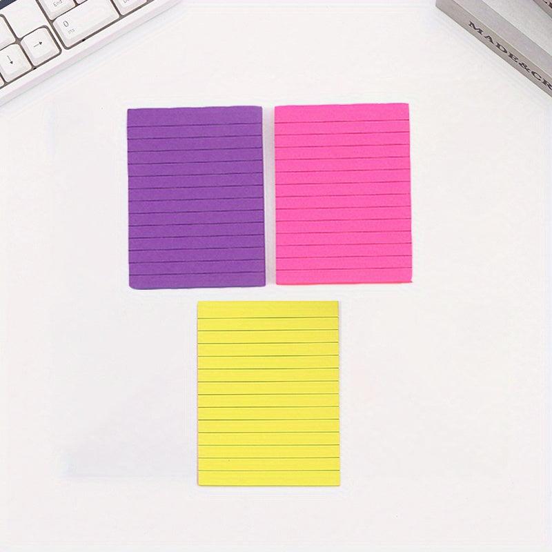 3 Pack 6-Color Adhesive Note Pads 10.16x15.24cm Bright Sticky Notes