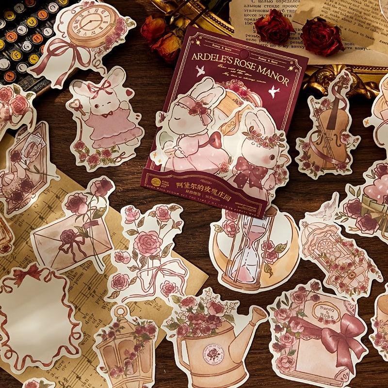 30pcs Rose Manor Series Note Paper DIY Diary Material Pack