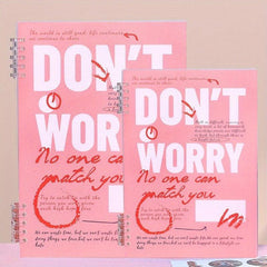 Creative Multicolor ' Don't Worry ' Printed Spiral A5 Notebook