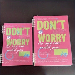 Creative Multicolor ' Don't Worry ' Printed Spiral A5 Notebook