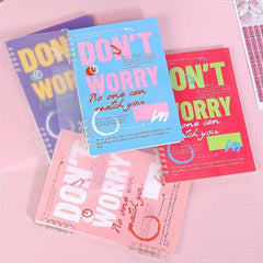 Creative Multicolor ' Don't Worry ' Printed Spiral A5 Notebook