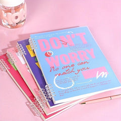 Creative Multicolor ' Don't Worry ' Printed Spiral A5 Notebook