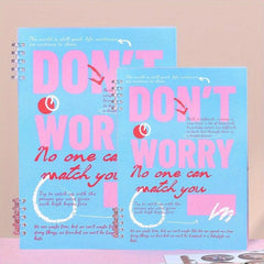 Creative Multicolor ' Don't Worry ' Printed Spiral A5 Notebook