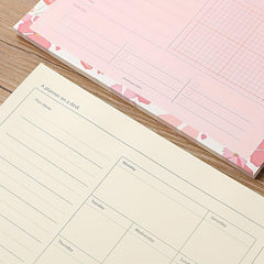 Weekly Planner Notepad Tear Out Pad Daily Schedule 50 Sheets Dateless To Do List