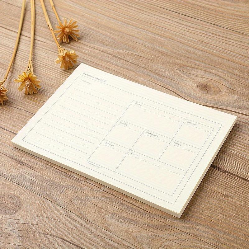 Weekly Planner Notepad Tear Out Pad Daily Schedule 50 Sheets Dateless To Do List