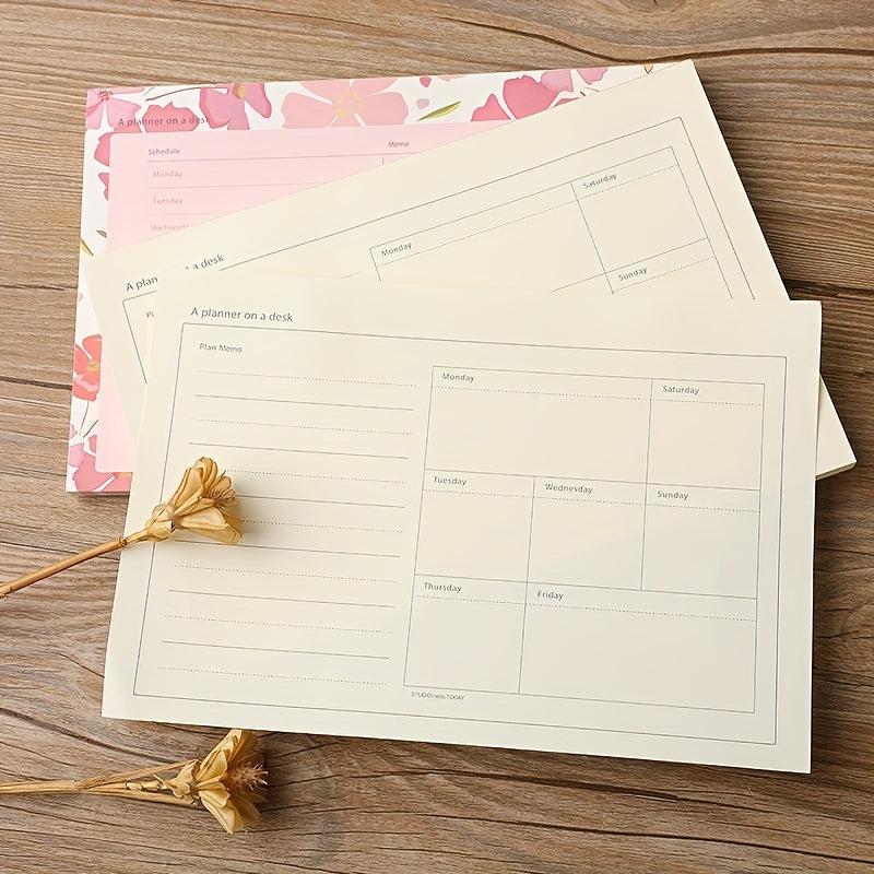 Weekly Planner Notepad Tear Out Pad Daily Schedule 50 Sheets Dateless To Do List