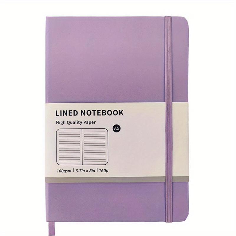 A5 Hardcover Notebook Macaron Color Horizontal Line Inner Page