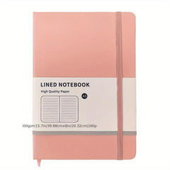 A5 Hardcover Notebook Macaron Color Horizontal Line Inner Page