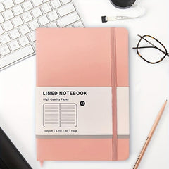 A5 Hardcover Notebook Macaron Color Horizontal Line Inner Page