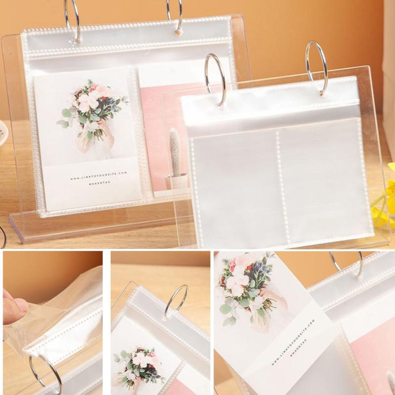 Desktop Acrylic Photo Frame Stand Card Binder Star Postcard Collection Album