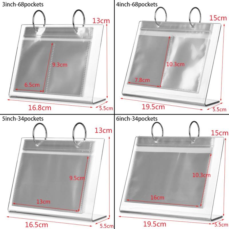 Desktop Acrylic Photo Frame Stand Card Binder Star Postcard Collection Album