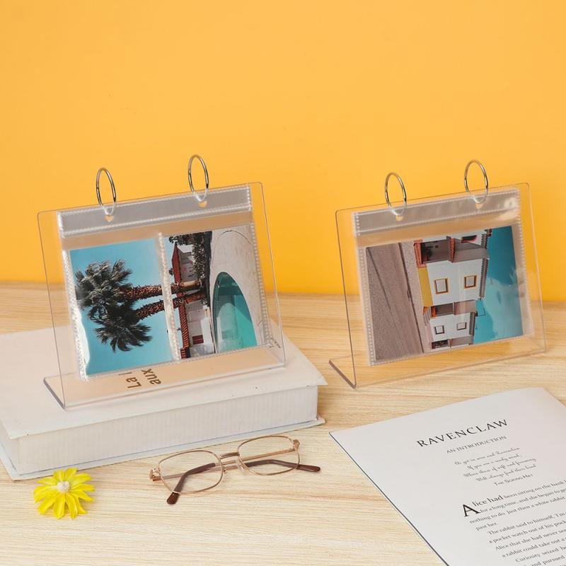 Desktop Acrylic Photo Frame Stand Card Binder Star Postcard Collection Album
