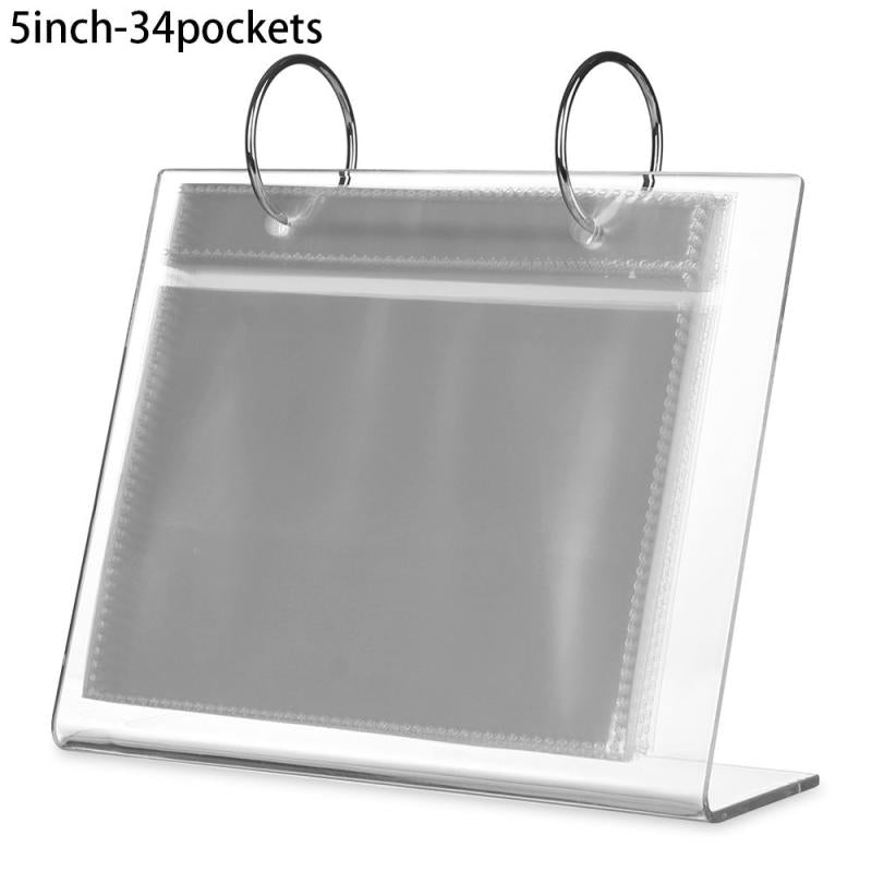 Desktop Acrylic Photo Frame Stand Card Binder Star Postcard Collection Album